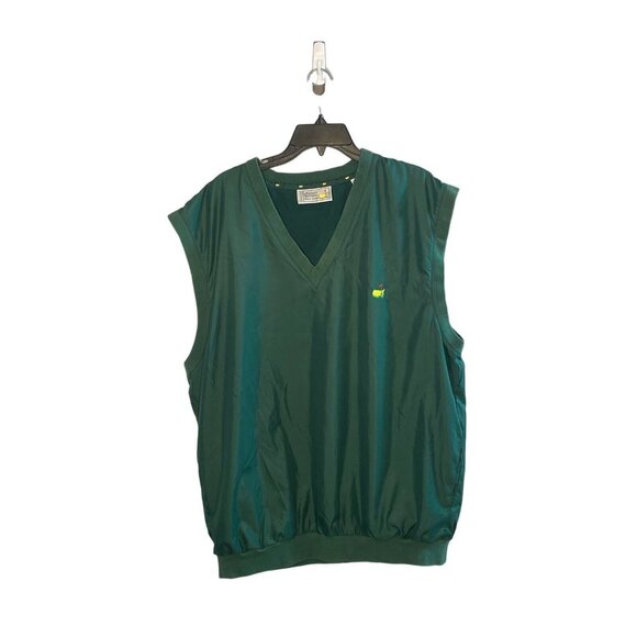 Slazenger Pullover Vest Men's XL Green Master's Logo Augusta National Golf Shop
